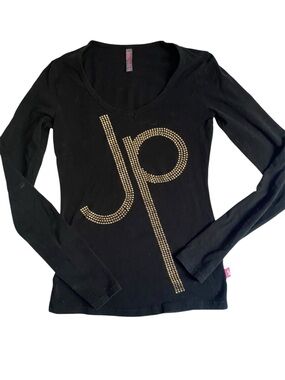 Vintage Joshua Perets long sleeve v-neck y2k shirt size 2